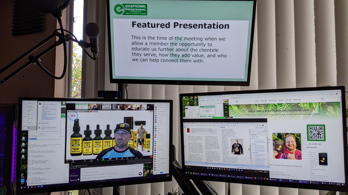 cjgilbertwebpro's tweet photo. Enjoyed hosting #virtual #business #networking with exceptional #entrepreneurs!
Marc Siegel sharing his story and passion for fitness & health through CBD products!
#ZeroReturns #HealTheWorld #LuckyHat
#smallbusiness #businesstips #startups #marketingย #sales #networkingee https://t.co/FaMhOhyMHK
