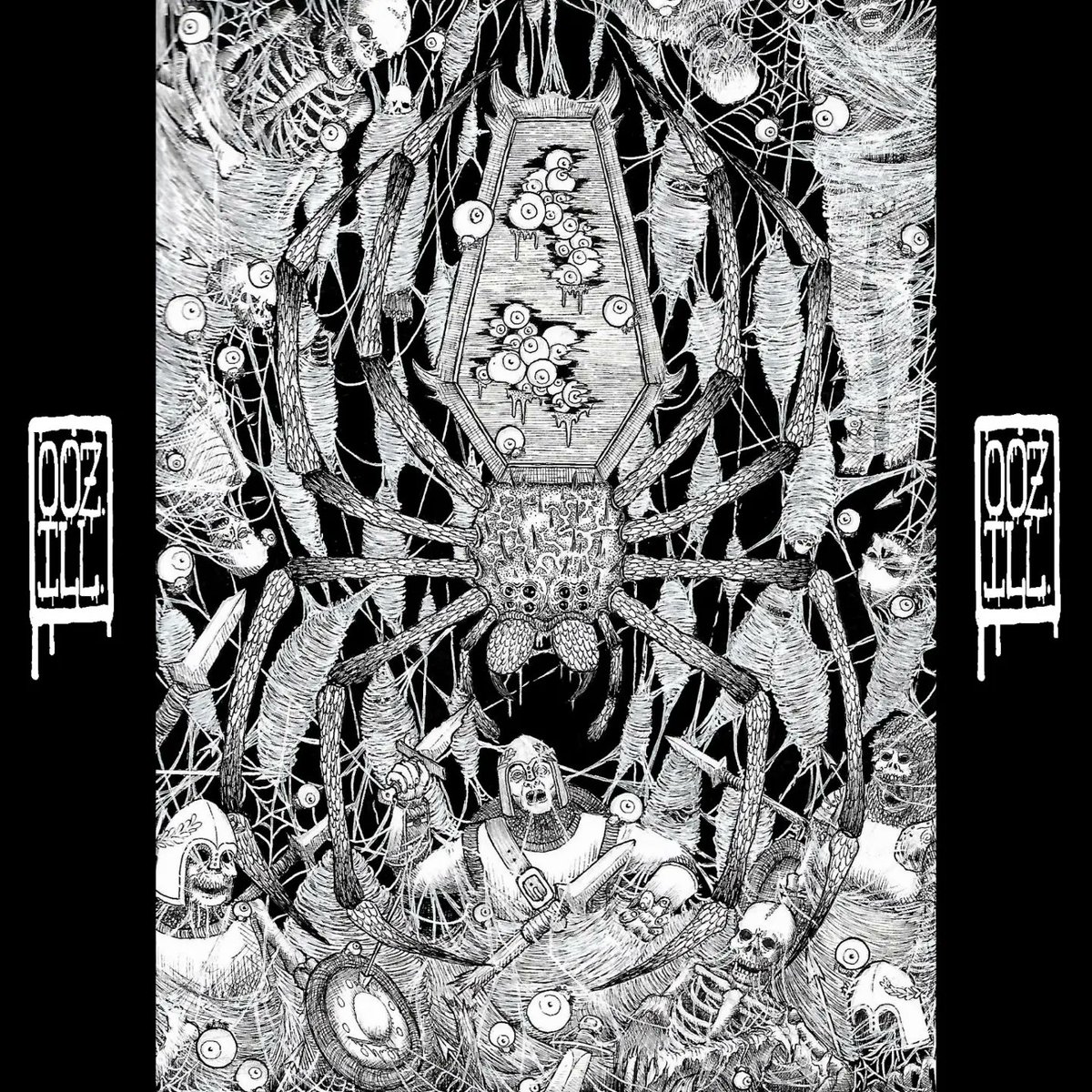 OOZ_ILL's tweet photo. Behold, the Great Coffin Weaver.
 I just finished this up the other day. 

#art #artwork #ArtistOnTwitter #darkart #creepyart #fantasyart #horrorart #spiders https://t.co/inCNIBC7wv
