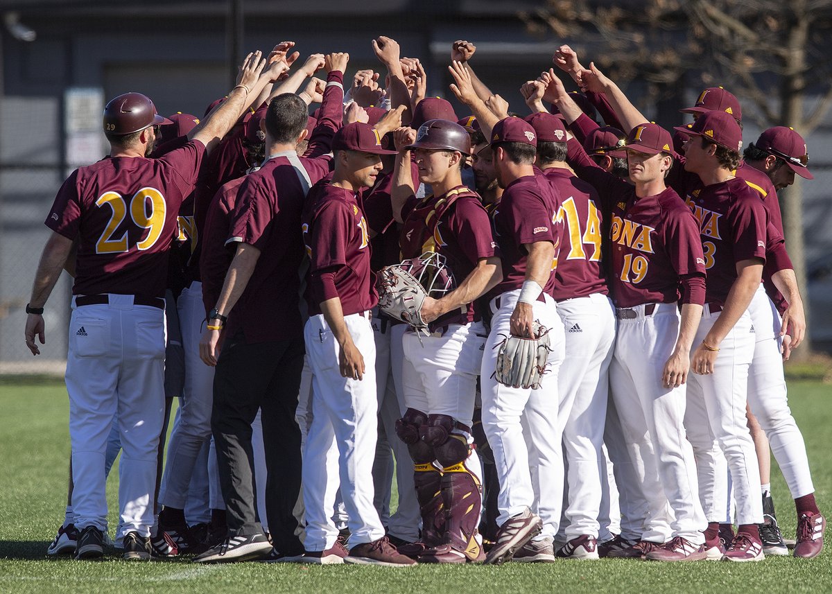 IonaBaseball's tweet photo. Game #47!!

🆚: @JaspersBaseball
📍: Pomona, NY
🏟️: Clover Stadium
⏰: 10:00 AM
📊: https://t.co/ofJ8AQ7akW
📺: https://t.co/QPosT2no3P

#ICBASE | #GaelNation https://t.co/1Vpt5CkerV