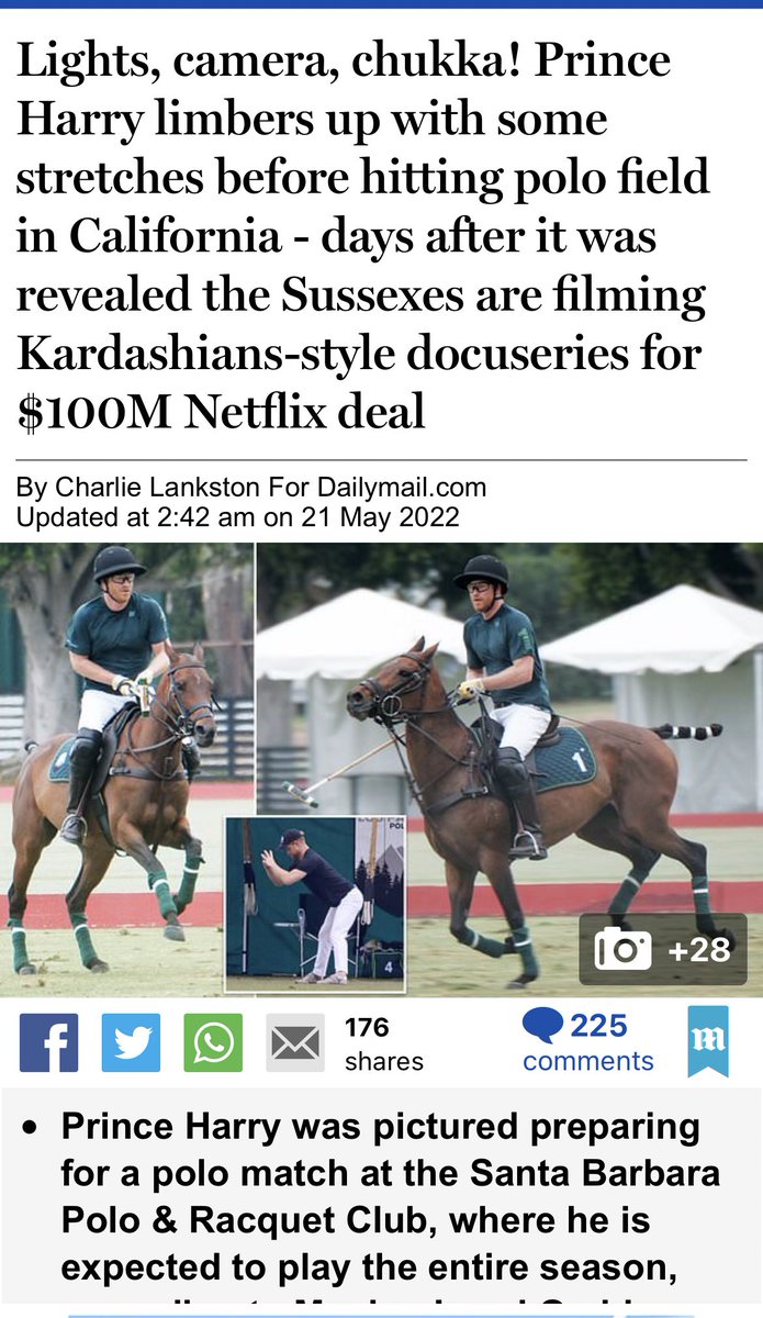 jozzzaphen's tweet photo. Hmmm, but when you read the articles, there were no Netflix crew to be seenπ§ππ€·π½ββοΈ
Sadly #lospadrespoloteam lost there match today, #PrinceHarry #BootyHarry #poloinparadise #excercise ππ€΄ https://t.co/ptIIQ9Ip8p
