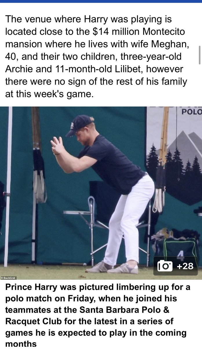 jozzzaphen's tweet photo. Hmmm, but when you read the articles, there were no Netflix crew to be seenπ§ππ€·π½ββοΈ
Sadly #lospadrespoloteam lost there match today, #PrinceHarry #BootyHarry #poloinparadise #excercise ππ€΄ https://t.co/ptIIQ9Ip8p