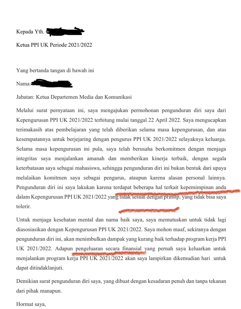 Tapi katanye dia resign sepengetahuan si wakil... ummm..ok lah lanjut dulu.. jadi die kirimin dah tuh surat resign yang isinya bla bla bla intinya karena big boss ga sejalan ma dia dan uang die kepake.. lah ga sejalan kenapa tiba2?? Hmmm... uang kepake?? Yang acc tuh duit siape??