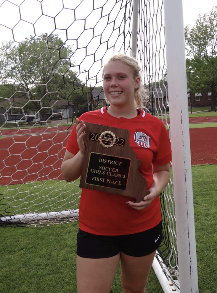 seels03's tweet photo. Way to go to my #16 Savannah Smiles and the Bishop DuBourg soccer team!! Onto quarter finals May 28th!!  @FearTheCavalier https://t.co/DaXU8gQdJb