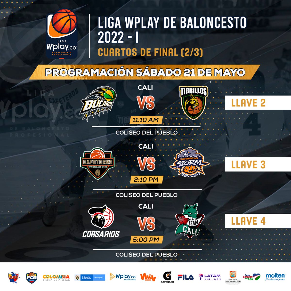DPB_Colombia's tweet photo. ¡Programación del fin de semana! 

Conoce la programación de los días 27 y 28 de la #LigaWplayDeBaloncesto🔥 

#ColombiaModoBasket🇨🇴 https://t.co/00HsvRSSOe