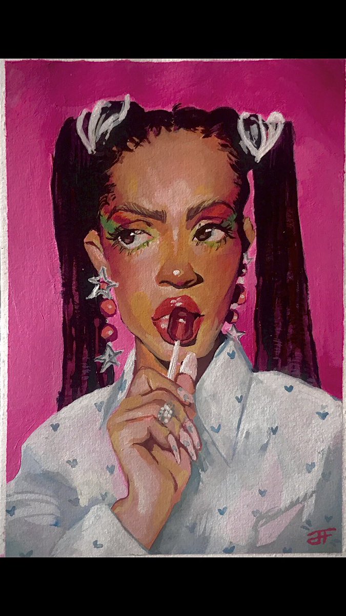 sspringjamz's tweet photo. she IS the moment! who better to be the subject of my first gouache painting than the queen herself @Yazdemand ! 
#heartstopper #yasminfinney https://t.co/3Rb0XWaGmV