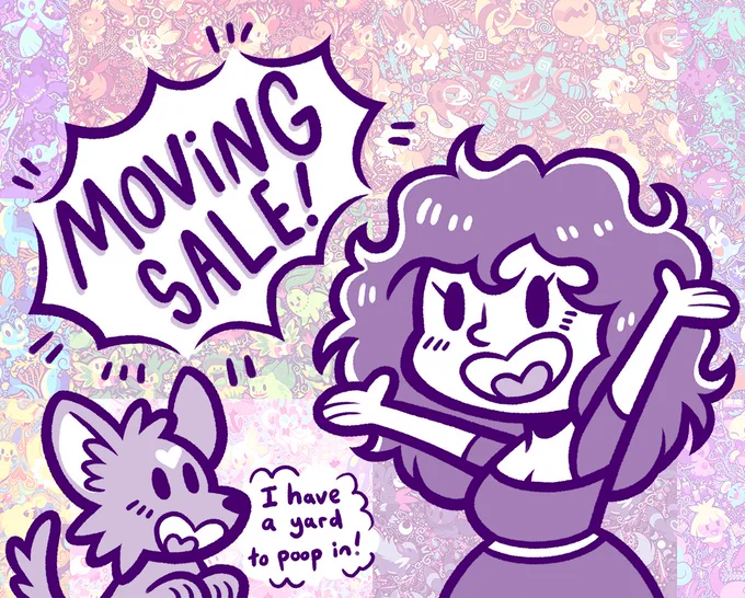 🌟 SH0P ANNOUNCEMENT! 🌟
I am moving into a new place so please help me offload some of this stuff 💜 All non-"sticker only" orders will come with a free bonus pin as a thank you!
I'm also announcing that because of this move my store will be temporarily closed from 5/23 to 6/12! 