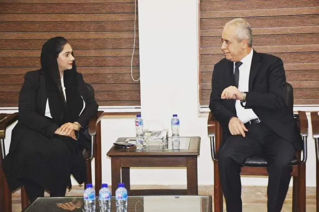 NidaSalamCh's tweet photo. Meeting with Palestinian Ambassador in relation to the condolences of shehreen Abu Akhleq.  Oppression and violence on palestinian people by Israeli military is  against human rights. May the departed soul of Shehreen rest in peace &amp; she will be remembered for her contributions https://t.co/FlyQjkH6Tz