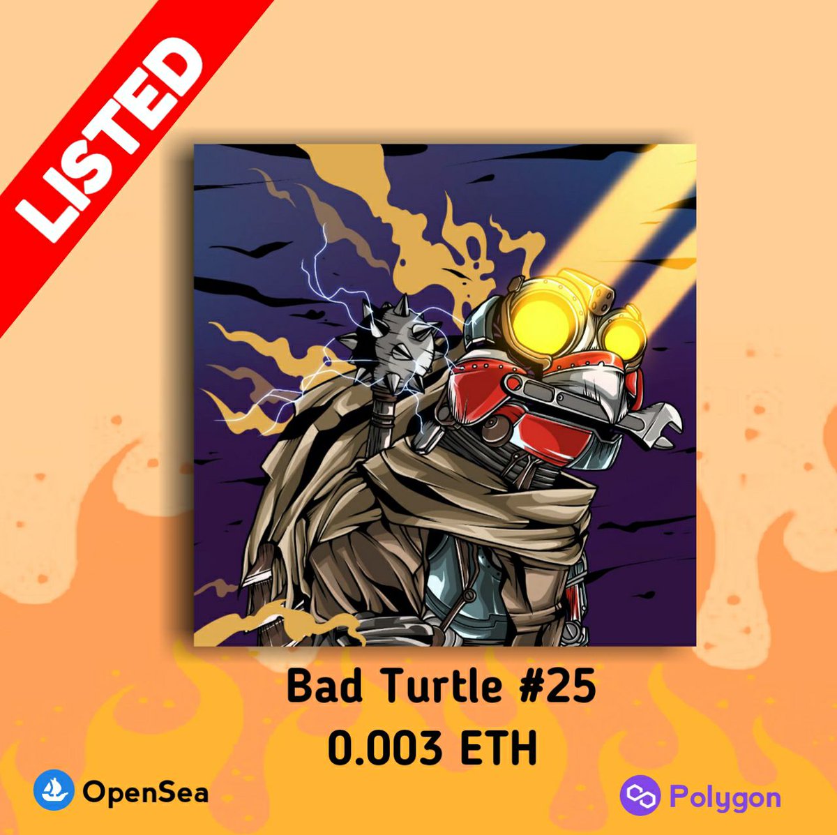 BadTurtleNFT's tweet photo. Hello guys
Just dropped a badturtle new nft
(Machine)
Check it out
Link:https://t.co/ZB2fdeEiUB
Instagram:BadTurtle_NFT
#NFTs #NFTGiveaways #NFTCollection #NFTProjects #NFTartist #NFTGiveaway #NFTdrop #NFTs #NFTshill #NFTartists #bayc #opensea #polygon https://t.co/DqIXGW3FtA https://t.co/60smkaq1eT