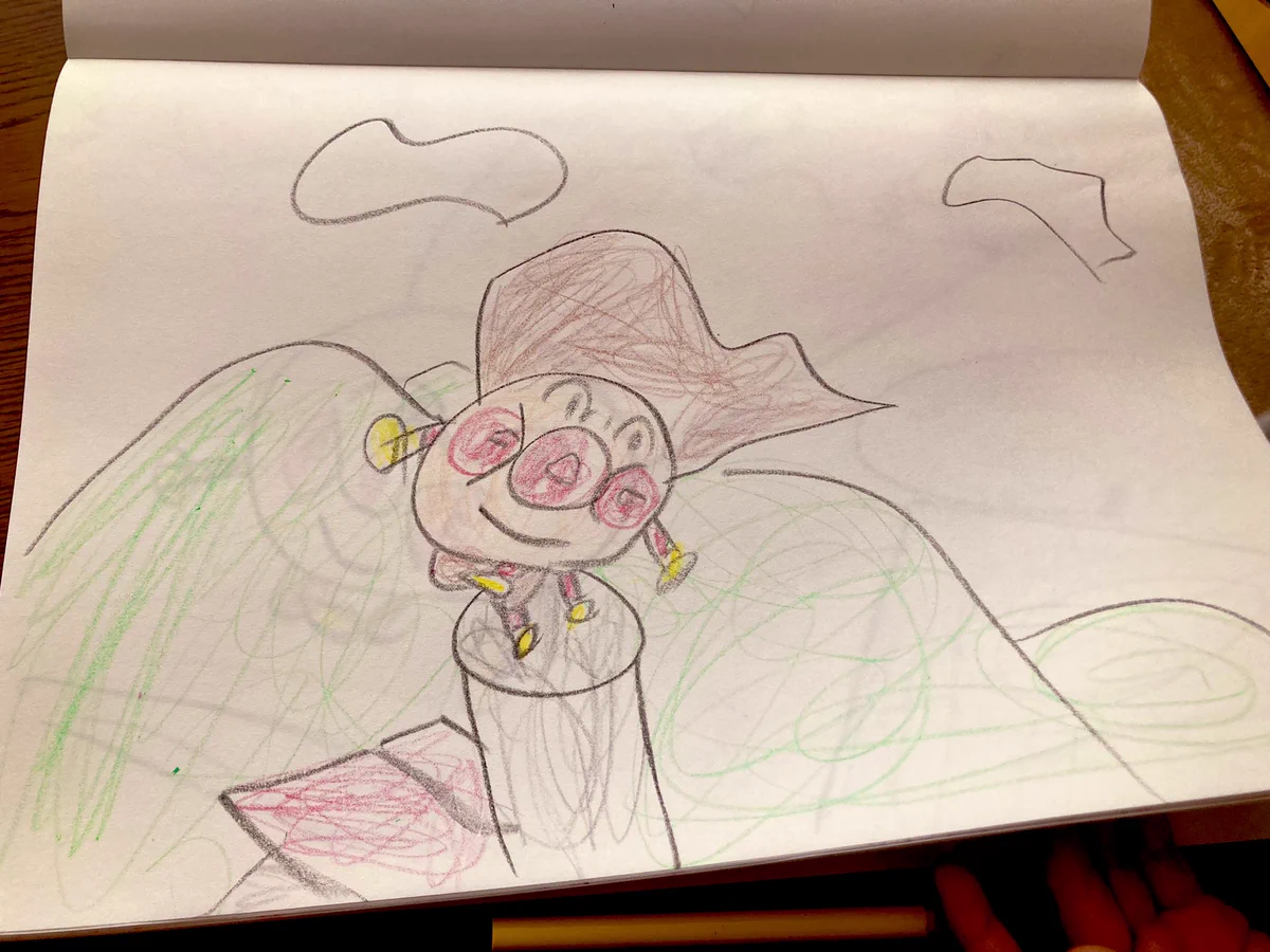 6歳が描いたアンパンマン。ここまで描けるのは、もはや才能でしかない！