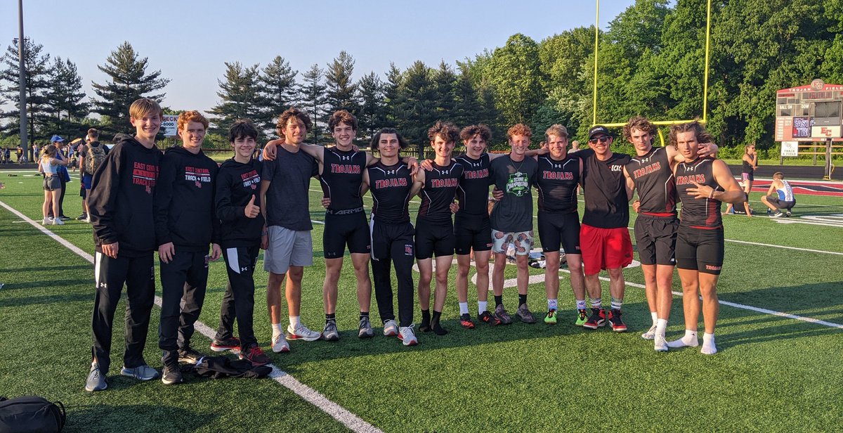 ECentralTrack's tweet photo. Words can't express how proud I am of these boys! They placed 7th at conference last week. We made them work very hard this past week and it showed! There were so many PRs. They left it all on the track. Congratulations for placing 3rd! 

@ECTrojanSports @CoachMeganEC https://t.co/q7sOgJR2D5