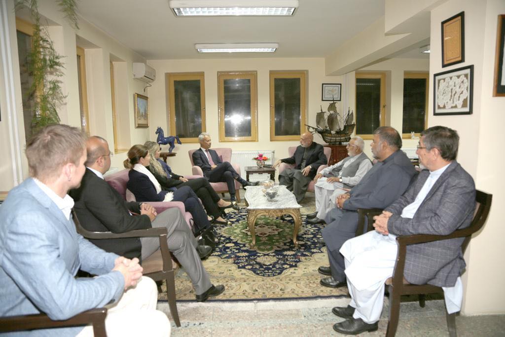 Honored to be welcomed with delegation by HE <a href="/KarzaiH/">Hamid Karzai</a> for exchanges on crucial issues for Afghanistan's future - education, girls and women's rights, inclusive governance, political and legal framework <a href="/havnanne/">Anne Havn</a> <a href="/borgensiri/">Siri Borgen</a>