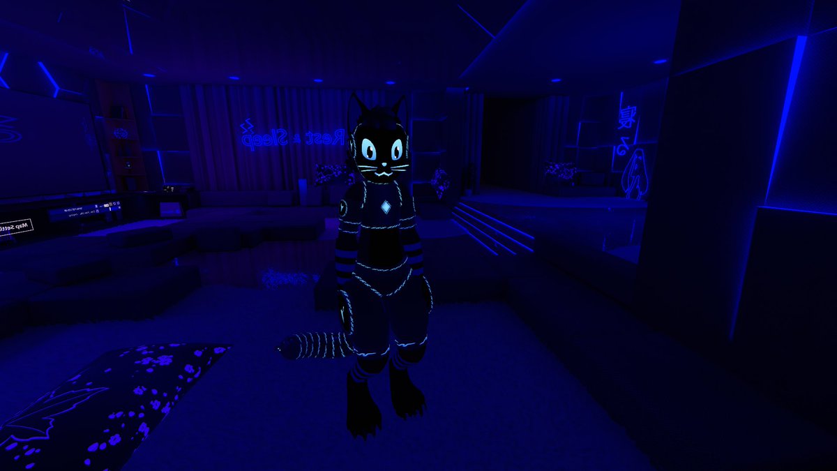 FrostKittyPaw's tweet photo. Substance Painter files for the Catgen are done. Created a purple-blue design. I am call him Raymond. He glows in the dark.
#VRChat #furry #protogen #cat #catgen #VR #VRC https://t.co/o3UiINQzNg