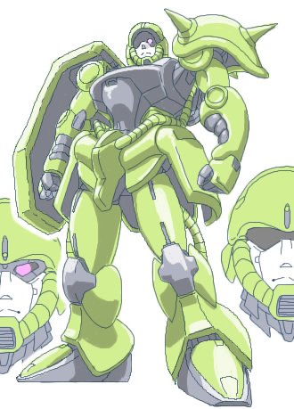 もんの凄く昔にお絵かきBBSで描いたザクです ガンダムが勇者シリーズならってテーマで 