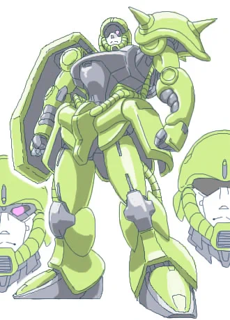 もんの凄く昔にお絵かきBBSで描いたザクです ガンダムが勇者シリーズならってテーマで 