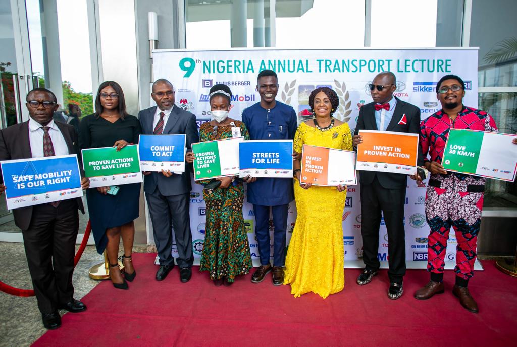 RAPNEC's tweet photo. Amb. Antonia Ekpa Permanent secretary Fed. Ministry of Foreign Affairs, and Women Affairs,  Dir. Fed. Mass Transit Dept. Fed Min. of Transportation (rtd) with RAPNEC and  stakeholders at the Annual Transport Day lecture participating in #commitToAct, Street4life 2022 campaign https://t.co/wnXnHaT2QW