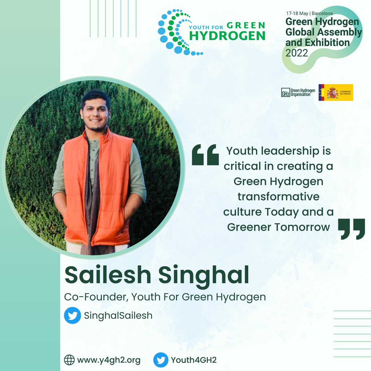 Youth4GH2's tweet photo. As #GH2Assembly wraps up, certain key messages that has evolved in engaging #youth voices towards #Youth4GH2 #YouthForGreenHydrogen
Youth leadership is critical in creating a #GreenHydrogen transformative culture today and a Greener Tomorrow.
@SinghalSailesh
@gh2org https://t.co/I1pp5WhntE