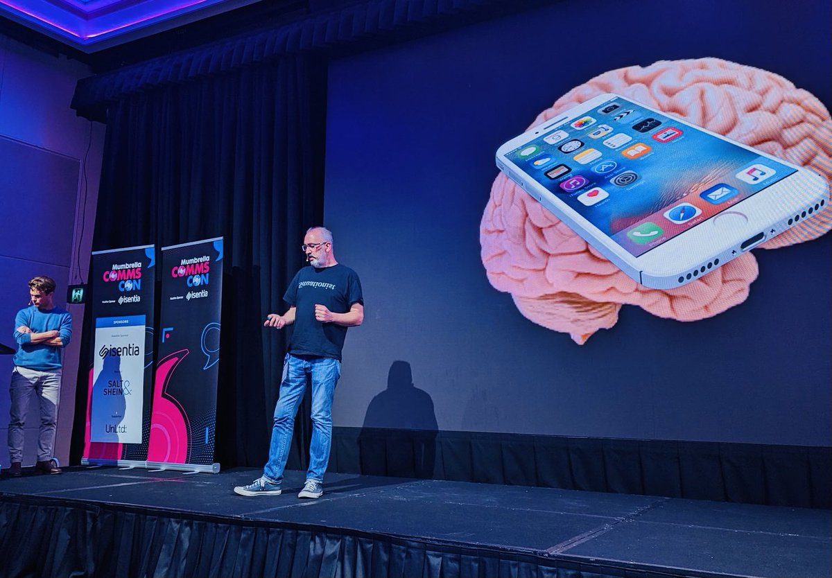 eaonp's tweet photo. Distinct lack of tweetage from #commscon the other day.
All the PR types must be on tiktok.
Only found one pic of me. In this one I am glancing at speaker notes in the monitor. https://t.co/jJt3Bjc0KH