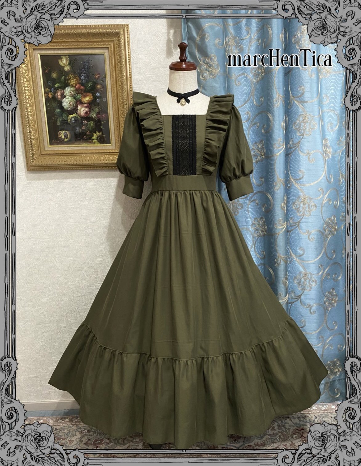 【最終値下げ】marcHenTicaシャルロッテワンピース エプロン付 marcHenTicaシャルロッテワンピース エプロン付 Hiroko Tokumine