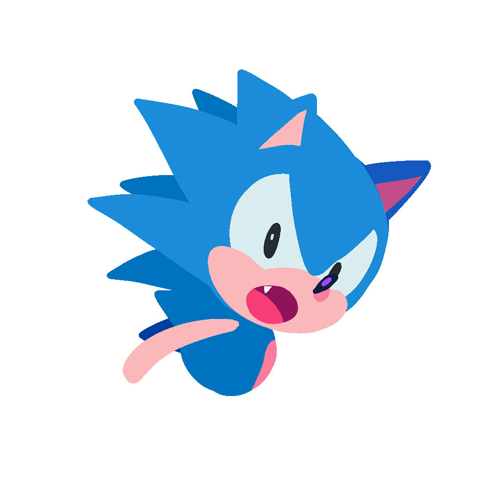 sonic the hedgehog solo simple background open mouth 1boy fang male focus blue hair  illustration images