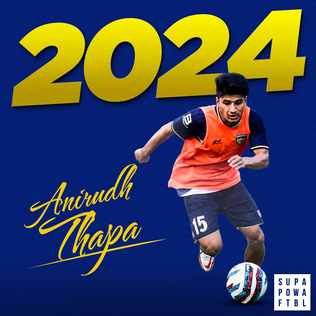 SuperpowerFb's tweet photo. The wait is finally over!💥
Anirudh Thapa will stay with the Marina Machans for another 2️⃣ years. 🎉📝
How happy are you on a scale of 1️⃣ to 🔟?
#ISL #LetsFootball #IndianFootball #ContractExtention https://t.co/nlkY1oGQoL