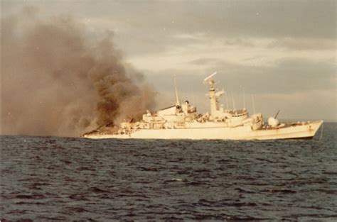 reverberg's tweet photo. 40 years but still a vivid memory. Remembering that fateful day with the loss of HMS Ardent and 22 shipmates 21 May 1982. #HMSARDENT. https://t.co/yMJ3YTmgCC