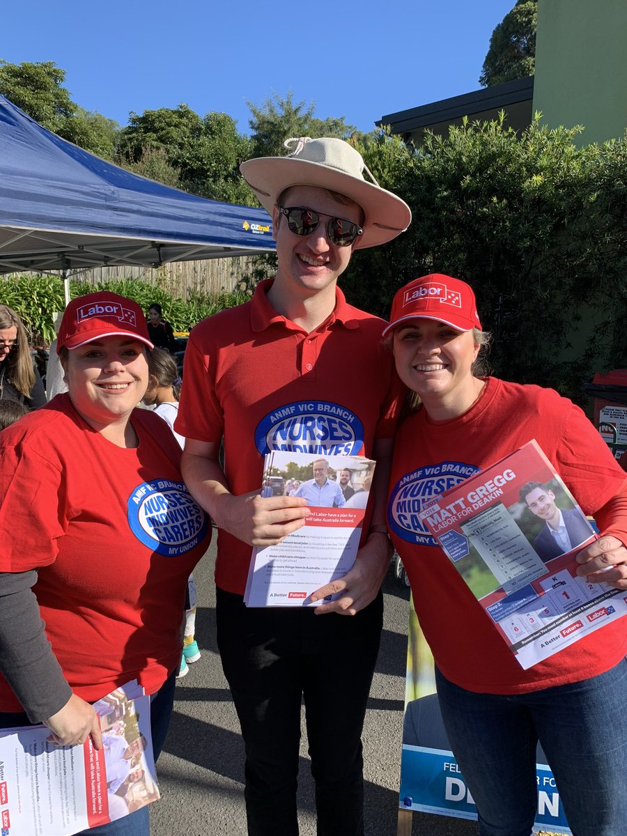 anmfvic's tweet photo. More nurses in Deakin. Come say hi if you see our red ANMF t shirts #respectourwork #auspol #itsnottoomuch https://t.co/wjS5ZbsDAQ