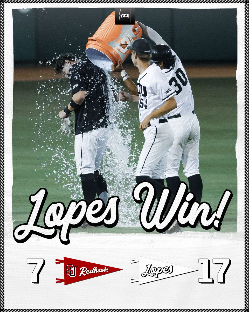GCU_Baseball's tweet photo. Nick Hansen ends it in seven on Senior Night! #LopesUp https://t.co/2bCm3F1mOm