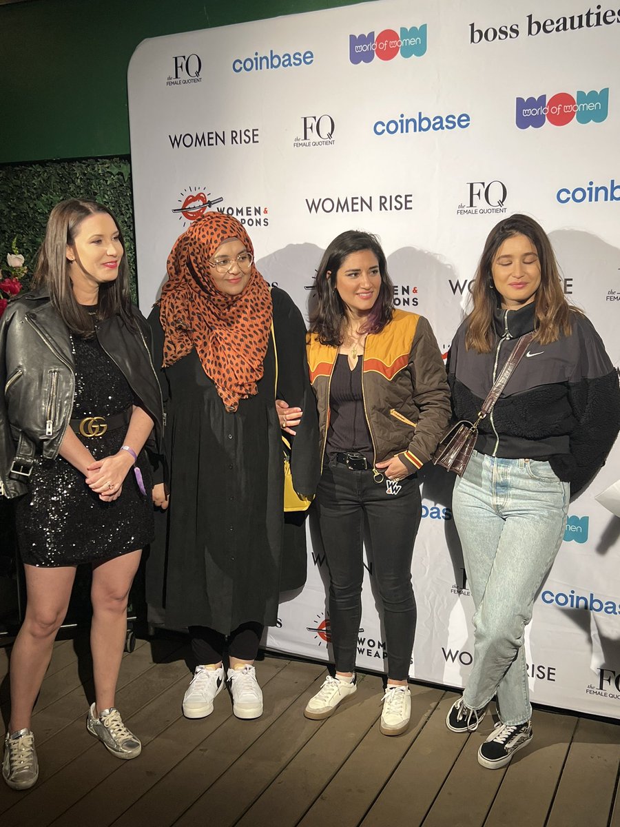 goodtimes_nft's tweet photo. If anyone has any doubts about the future of #web3, have them spend 5 minutes in a room with @NFTSaraBaumann @Maliha_z_Art @YKarkai @lisacmayer. Powerhouse women. So happy to be a holder of all 4 projects. Trailblazer event was so beautiful. Best people!! #veecon https://t.co/AuYl1xYFFV