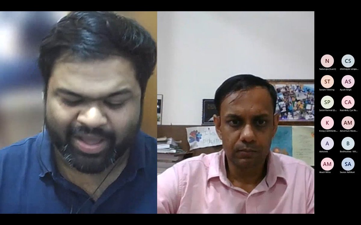 rsncommunity's tweet photo. Some screenshots from our 7th live session on "Market" with Mr Joydeep Biswas as our expert.The interaction with our energetic expert and start-ups was fantastic.
#usconsulate #Collaborations #Networking #Entrepreneurship #nepal #India #Bhutan #RSCommunity #ForgeYourStartupStory https://t.co/32bETGAGwR