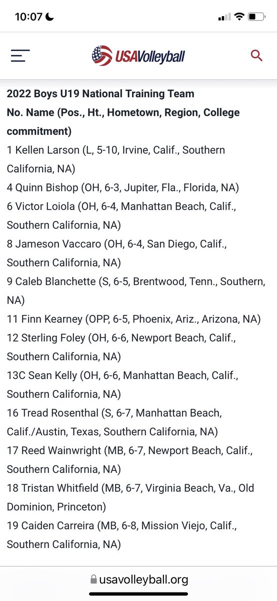 Congratulations to O’Connor Sophomore Finn Kearney for making the U19 USA Volleyball Team - Finn will represent Team USA in the Pan American Cup next week as USA plays Chile, Costa Rica and Mexico in pool play! (Finn is #11 in the pic). <a href="/DVUSD/">Deer Valley Unified School District</a> #GOUSA <a href="/SDOathletics/">O'Connor Athletics</a>