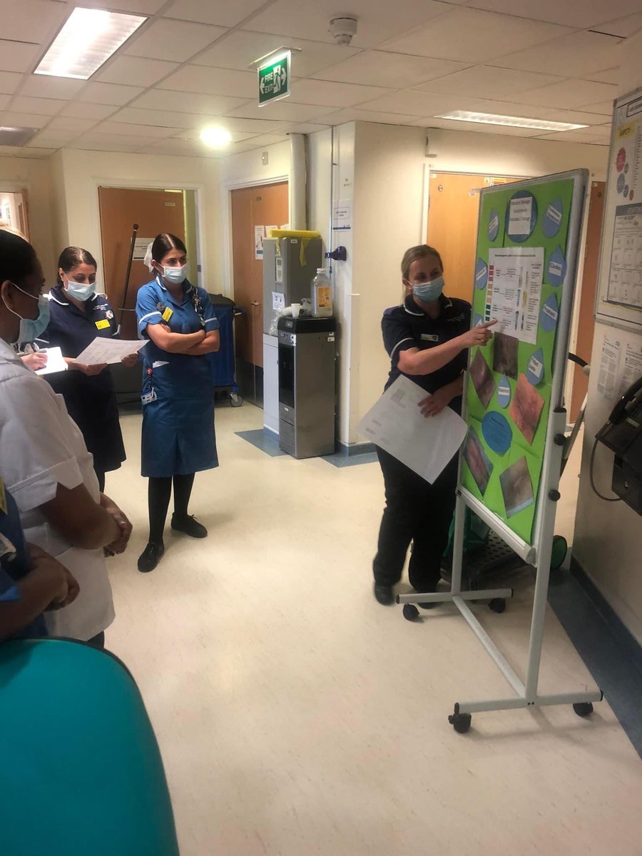 Oncology ward 35 welcomed us with open arms to update them this week on #moisturemay and #pressureulcercategories thanks team