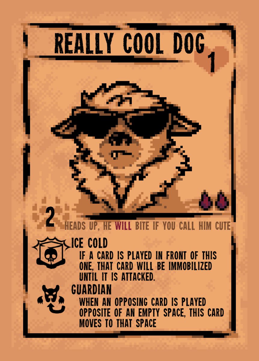 MinerMateCoffee's tweet photo. my 69th custom #Inscryption card
The really cool dog https://t.co/6XkktlnjYS