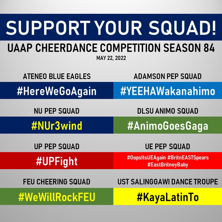 Cheer MNL on Twitter "BUKAS NA! Support your favorite squad at the 