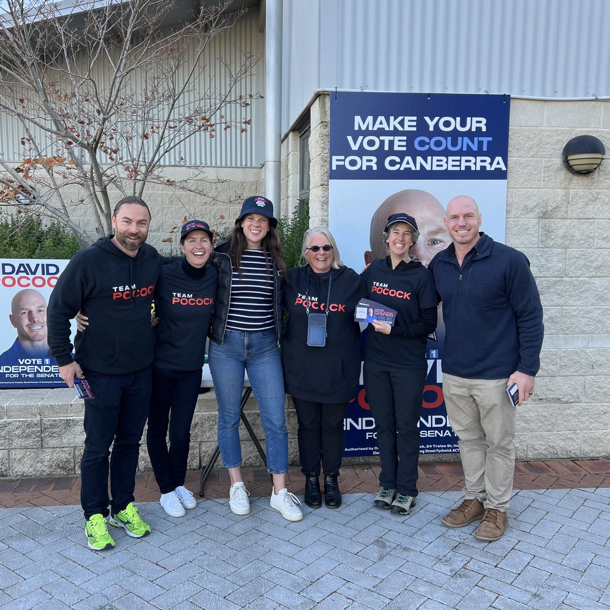 Team Pocock out in force across the ACT. I can't thank you all enough. The support has been incredible 🥰