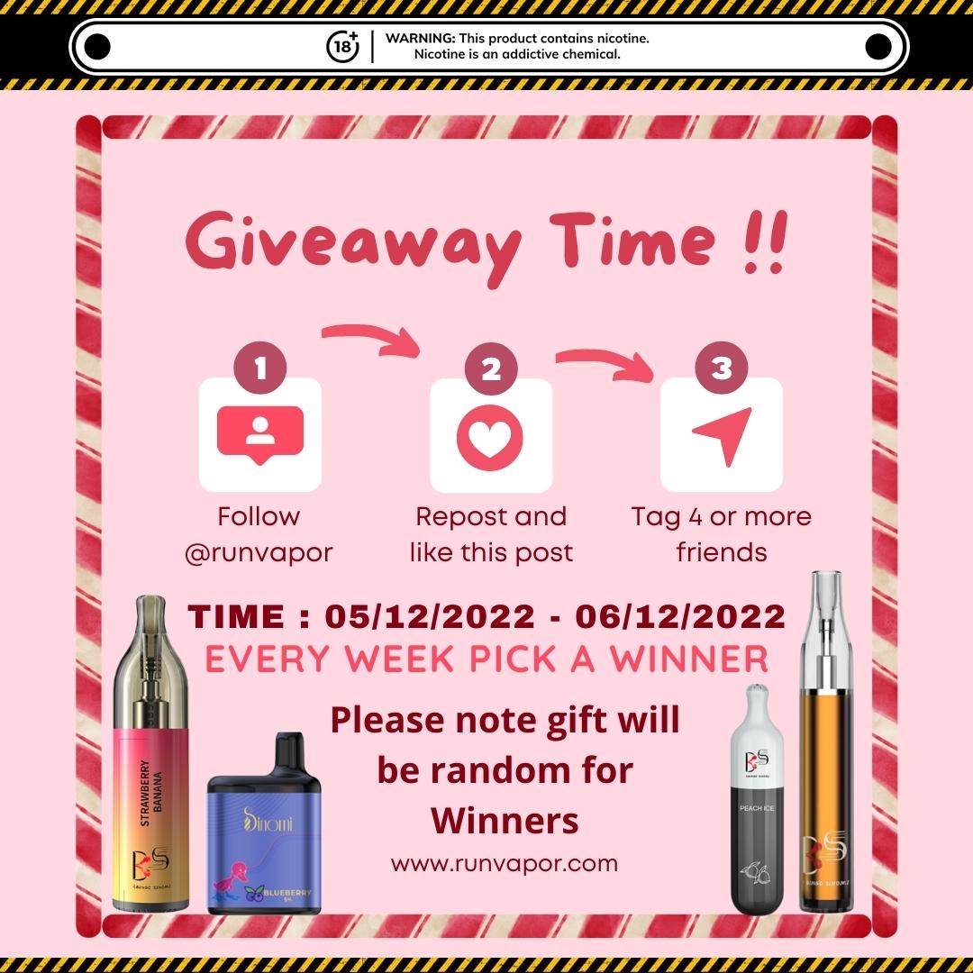 RunVapor's tweet image. 🌷GIVEAWAY TIME!🌷 Every week pick a winner 🌷Time: 05/12/2022 - 06/12/2022🌷
~~~~~~~~~~~~~
ꜰᴏʟʟᴏᴡ ᴛʜᴇ ꜱɪᴍᴘʟᴇ ɪɴꜱᴛʀᴜᴄᴛɪᴏɴ
1. Follow @runvapor
2. Repost and like this post
3. Tag 4 or more friends
(Please note gift will be random for winners)
#giveaway  #runvapor