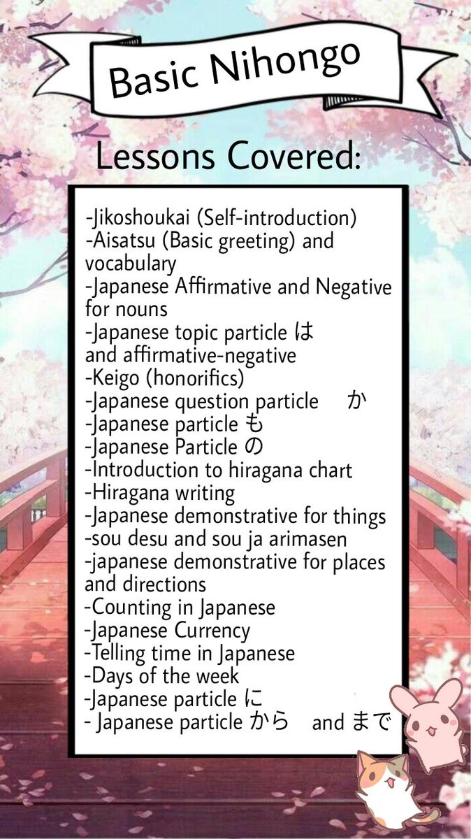 GraceMerleen's tweet photo. Hewoooo! I am opening again my Nihongo tutor classes tomorrow! My rate is only 300 Philippine Pesos.
We will be covering N5 Basic Nihongo Level ^^
Please send a dm if interested thank you!
#nihongotutor #sensei #NihongoClasses #N5BasicNihongo https://t.co/QXAmsT5sv6
