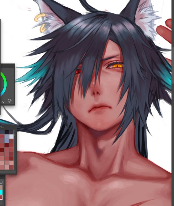 久しぶりに野郎の方描いてる #熟れたゴリ落描き 