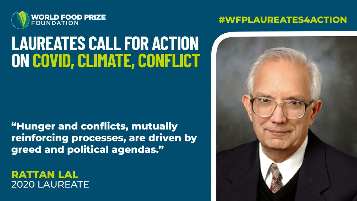 CGIAR (@cgiar) on Twitter photo "Hunger and conflicts, mutually reinforcing processes, are driven by greed and political agendas."
<a href="/OhioState/">Ohio State</a>’s <a href="/lal_rattan/">Rattan Lal</a> calls on the #G7 for action on COVID19, climate and conflict.
Read the open letter 👉 on.cgiar.org/3l4RAHt
#WFPLaureates4Action <a href="/WorldFoodPrize/">World Food Prize Foundation</a> "Hunger and conflicts, mutually reinforcing processes, are driven by greed and political agendas."
<a href="/OhioState/">Ohio State</a>’s <a href="/lal_rattan/">Rattan Lal</a> calls on the #G7 for action on COVID19, climate and conflict.
Read the open letter 👉 on.cgiar.org/3l4RAHt
#WFPLaureates4Action <a href="/WorldFoodPrize/">World Food Prize Foundation</a>