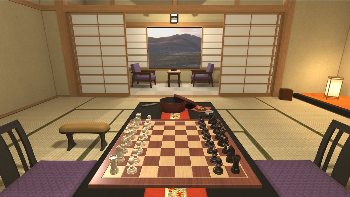 SuplifeGames's tweet photo. ⛩️Are you looking forward to playing chess in a Japanese style room? Chess VR is about to update the fourth set of scenes! join our discord to win a free try (https://t.co/qlwx3rcZih)
#OculusVR #VR #sidequest #VRGaming  #chessgame #chessvr @SideQuestVR  @chesscom @chessnews   @VR https://t.co/XhjOEaKmqN