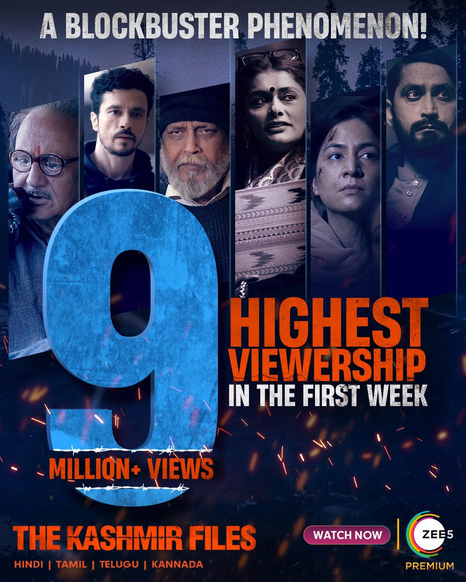 Highest viewership in the 1st week. #TheKashmirFiles is truly a people’s film.