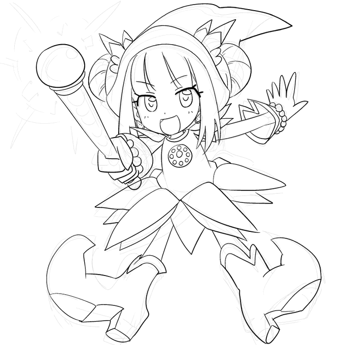 (つみほろぼし?にこっちの線画描いてみた。塗って仕上げるかはまだわからぬ 