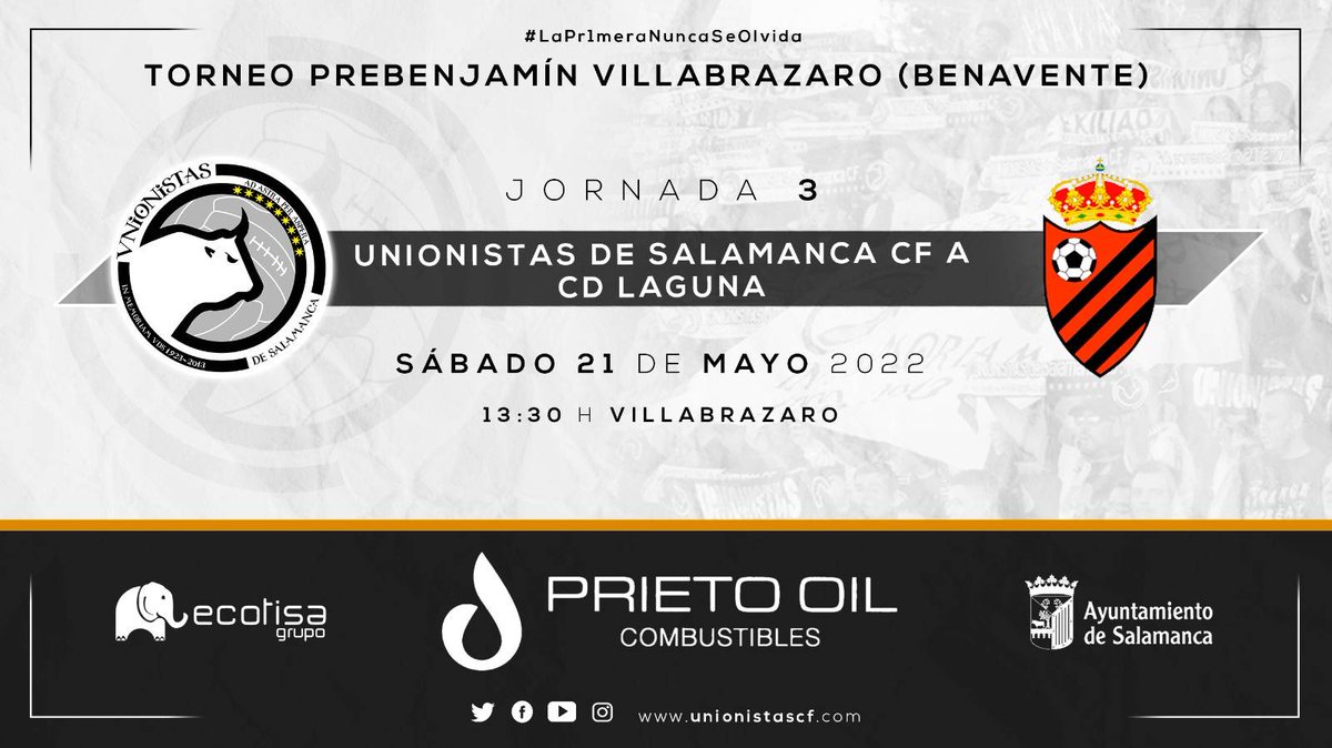 USCFbase's tweet photo. 📋 @UnionistasCF Prebenjamín A 🆚 @CDLaguna_Info | Torneo Villabrazaro | Jornada 3️⃣
🏆 Torneo Villabrazaro
🏟 Villabrazaro
📅 Sábado 21 de Mayo
🕓 13:30 horas
@UnionistasCF #PrebenA
🆚
@CDLaguna_Info
#ConstruyendoUSCF 🏗️ https://t.co/FhMZI47y3B