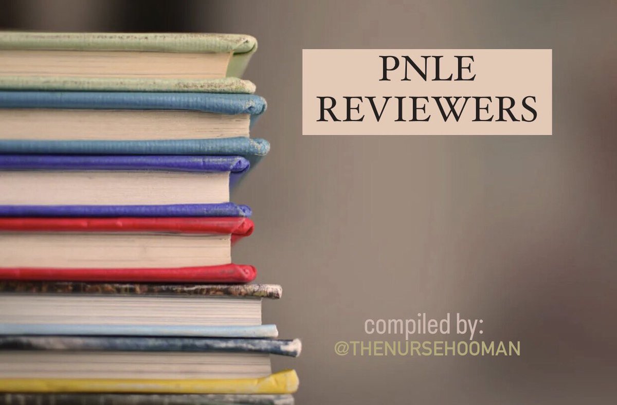 thenursehooman's tweet photo. these are some of the reviewers i used during my review for the PNLE 2021. i hope it will also help you to pass your exams up to the board exam proper.

Padayon RNs! ✨ https://t.co/CAneE8sK0c