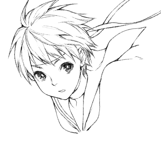 はじめてさくらの顔を納得いく感じで描けた気がする 