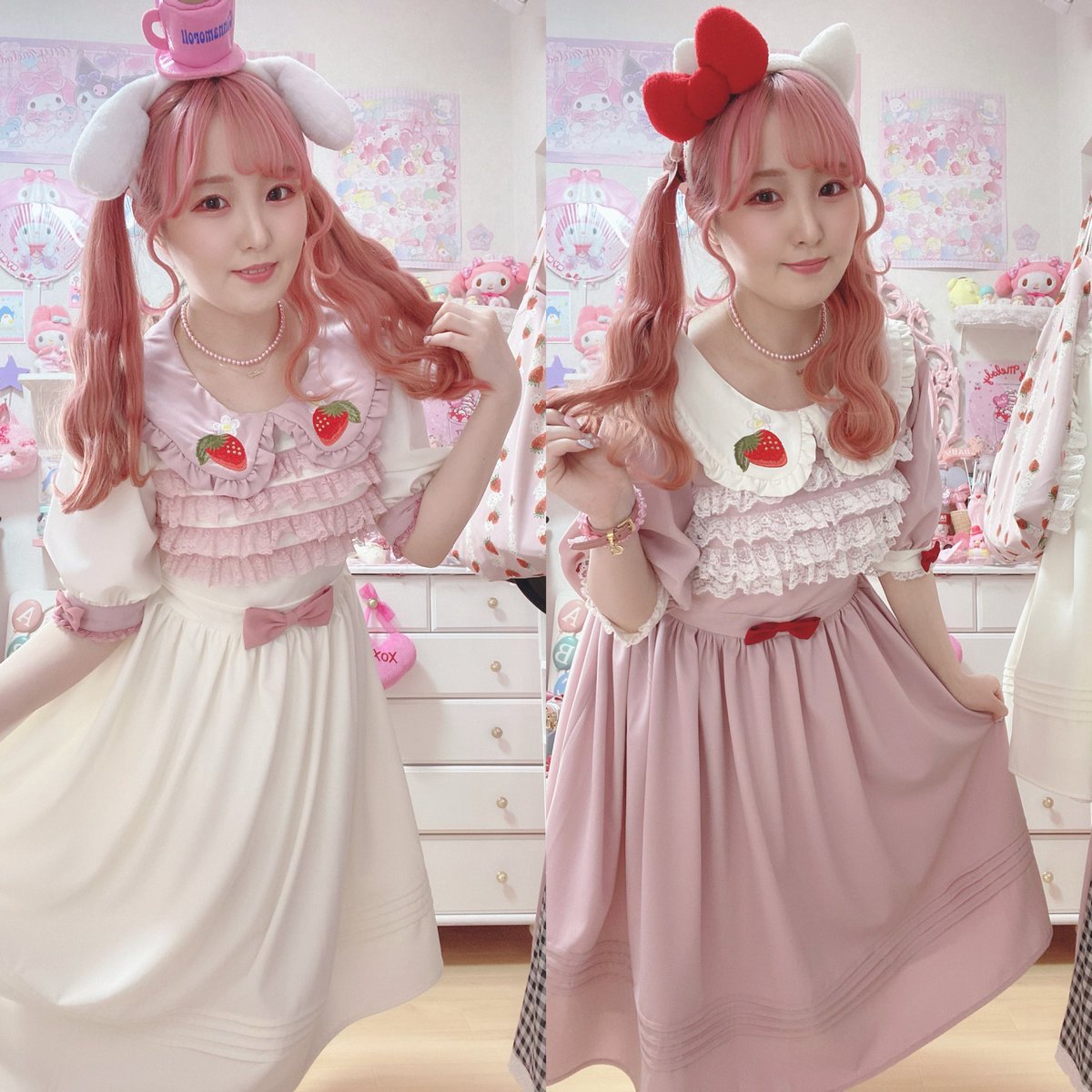 ロリミィ いちご ワンピース ピンク ももかろりーた | www.avredentor