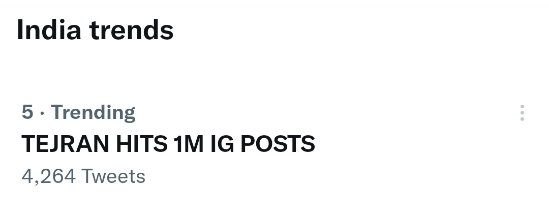 Tejran_Fanclub's tweet photo. We are in the list in just 11mins.
TEJRAN HITS 1M IG POSTS 
Keep Going https://t.co/TDof0n201e