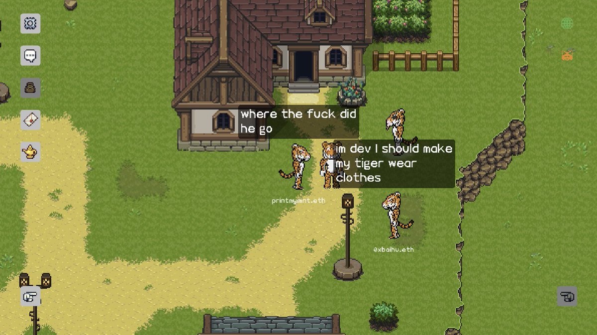 Haven't had this much fun walking around a pixel game in a while. This bear market definitely got me back into loving the simple things in life

Please use my access key if you're coming to tiger world today

Link: game.tigerworlds.io
Access key: ab63314ac9f3579c2dd77df0