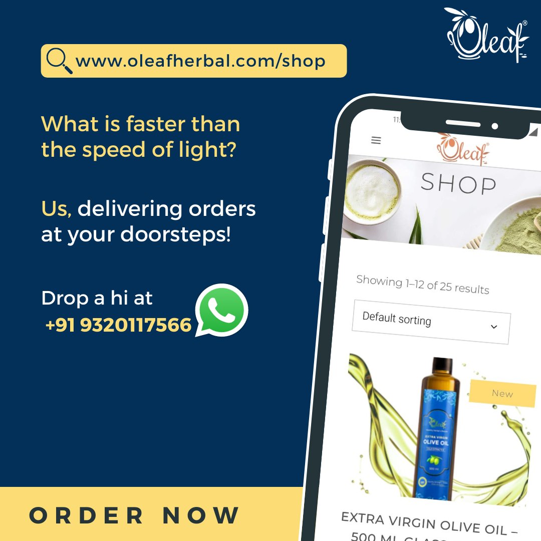 oleafherbal's tweet photo. Now order Extra Virgin Olive Oil, olive honey, and olive tea via Whatsapp on +91 9320117566!

#ordernow #whatsapp #oliveoil #olivetea #olivehoney https://t.co/Ku1Vo32i27