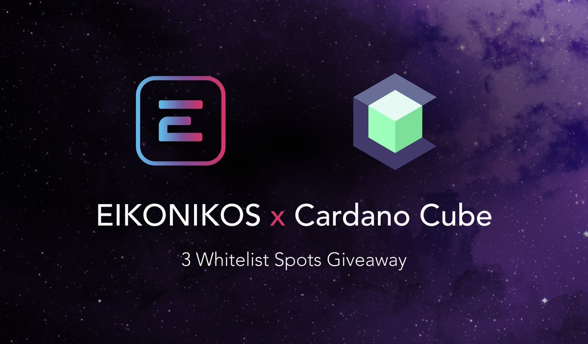 CardanoCube's tweet image. We collaborated with @Eikonikos_HQ and are giving away 3 whitelist spots.🥳

For a chance to win:

✅️ Follow @CardanoCube and @Eikonikos_HQ
✅️ Like &amp;amp; Tag 2 friends

#CNFT #NFTGiveaways #CardanoCommunity

Winners will be picked in 24 hours!🔥