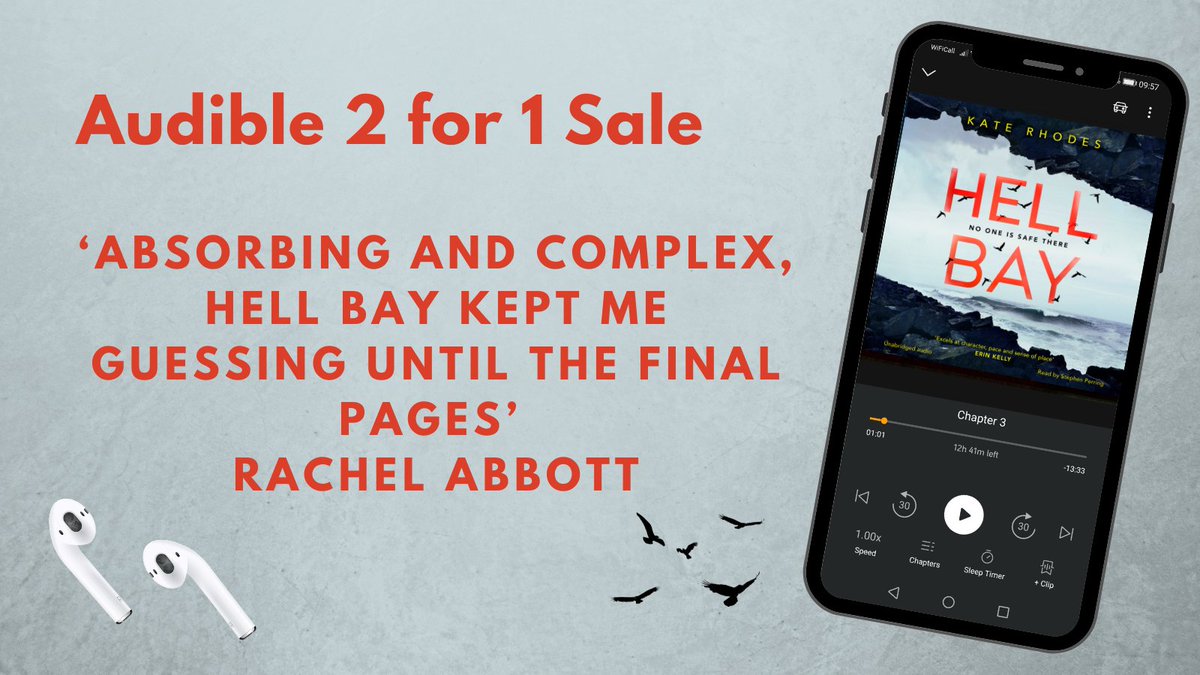 simonschusterE's tweet photo. 'Beautifully written and expertly plotted; this is a masterclass'
GUARDIAN
'Expertly weaves a sense of place and character into a tense and intriguing story'
METRO
Listen to the gripping #HellBay by @K_RhodesWriter in @audibleuk 's 2 for 1 Sale!
https://t.co/aYflNcvaoU https://t.co/LBQQ6bUfob